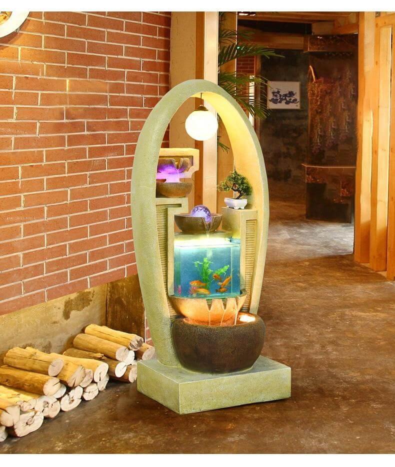 European Style Creative Fish Tank Decoration with Led Chandelier - MaviGadget