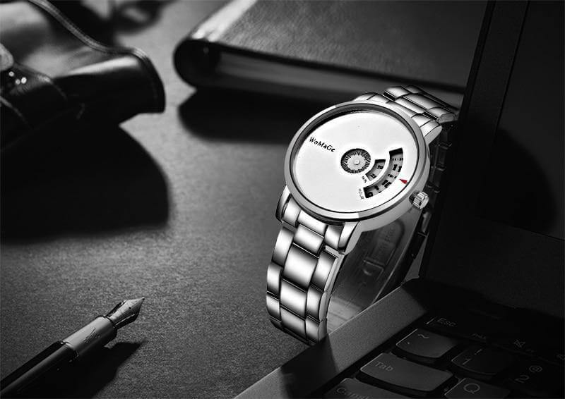 Stainless Steel Unique Style Business Men Watch - MaviGadget