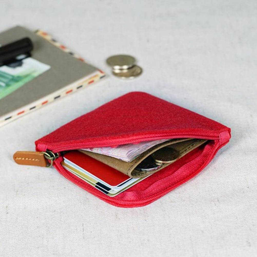 Felt Simple Zip Wallet - MaviGadget