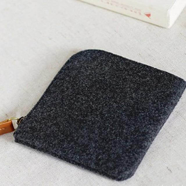Felt Simple Zip Wallet - MaviGadget