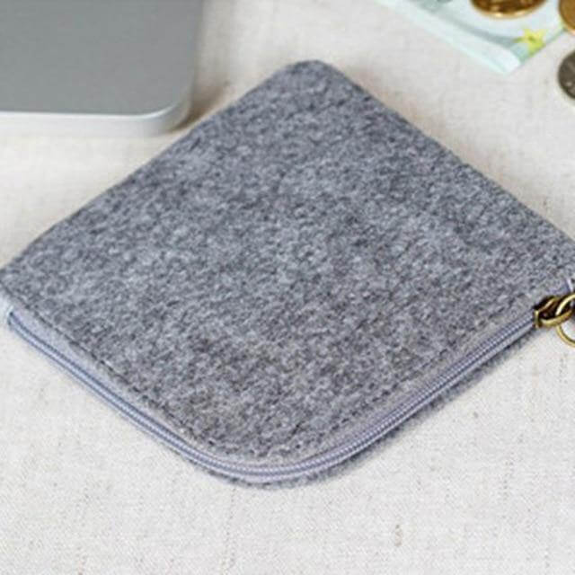 Felt Simple Zip Wallet - MaviGadget