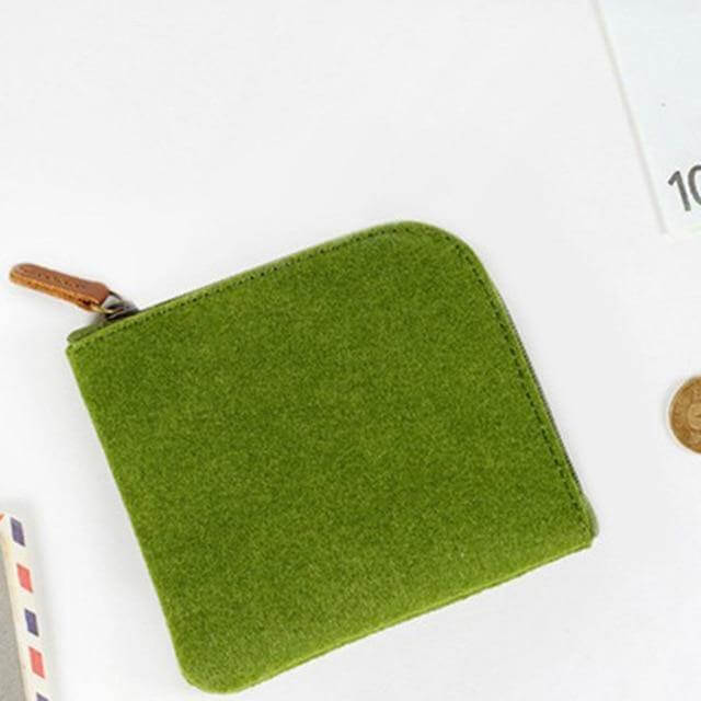 Felt Simple Zip Wallet - MaviGadget