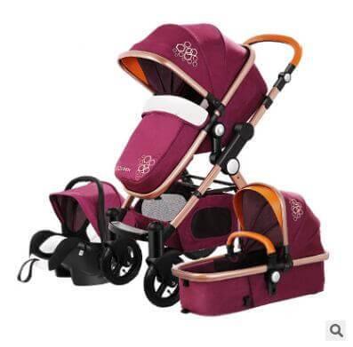 Luxury 3 in 1 Portable Higher Land-scape Carriage Foldable Baby Stroller - MaviGadget
