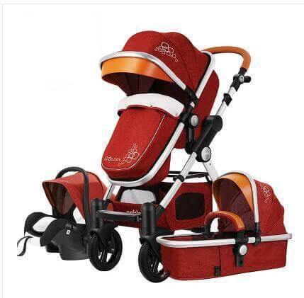 Luxury 3 in 1 Portable Higher Land-scape Carriage Foldable Baby Stroller - MaviGadget
