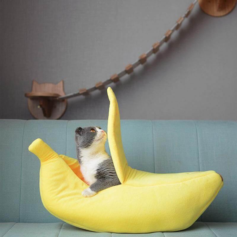 4 Colors Cute Banana Peel Cat House - MaviGadget