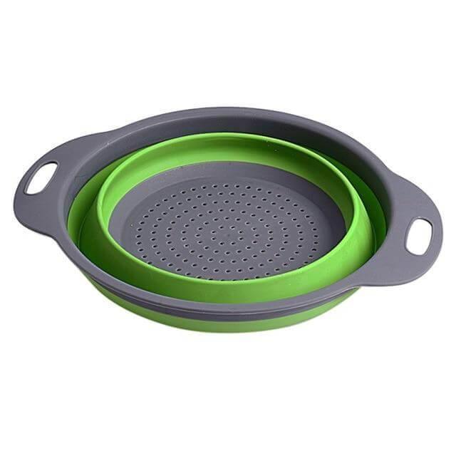Foldable Silicone Colander Fruit Vegetable Washing Basket - MaviGadget
