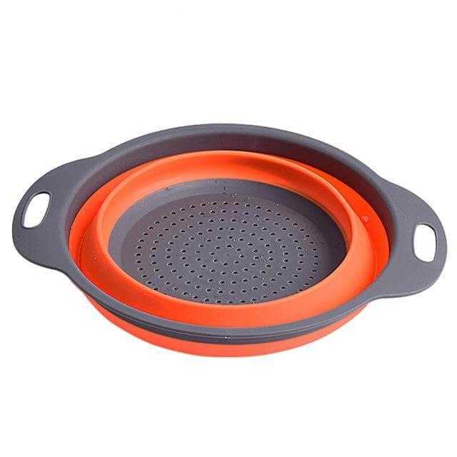Foldable Silicone Colander Fruit Vegetable Washing Basket - MaviGadget