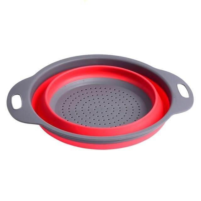 Foldable Silicone Colander Fruit Vegetable Washing Basket - MaviGadget