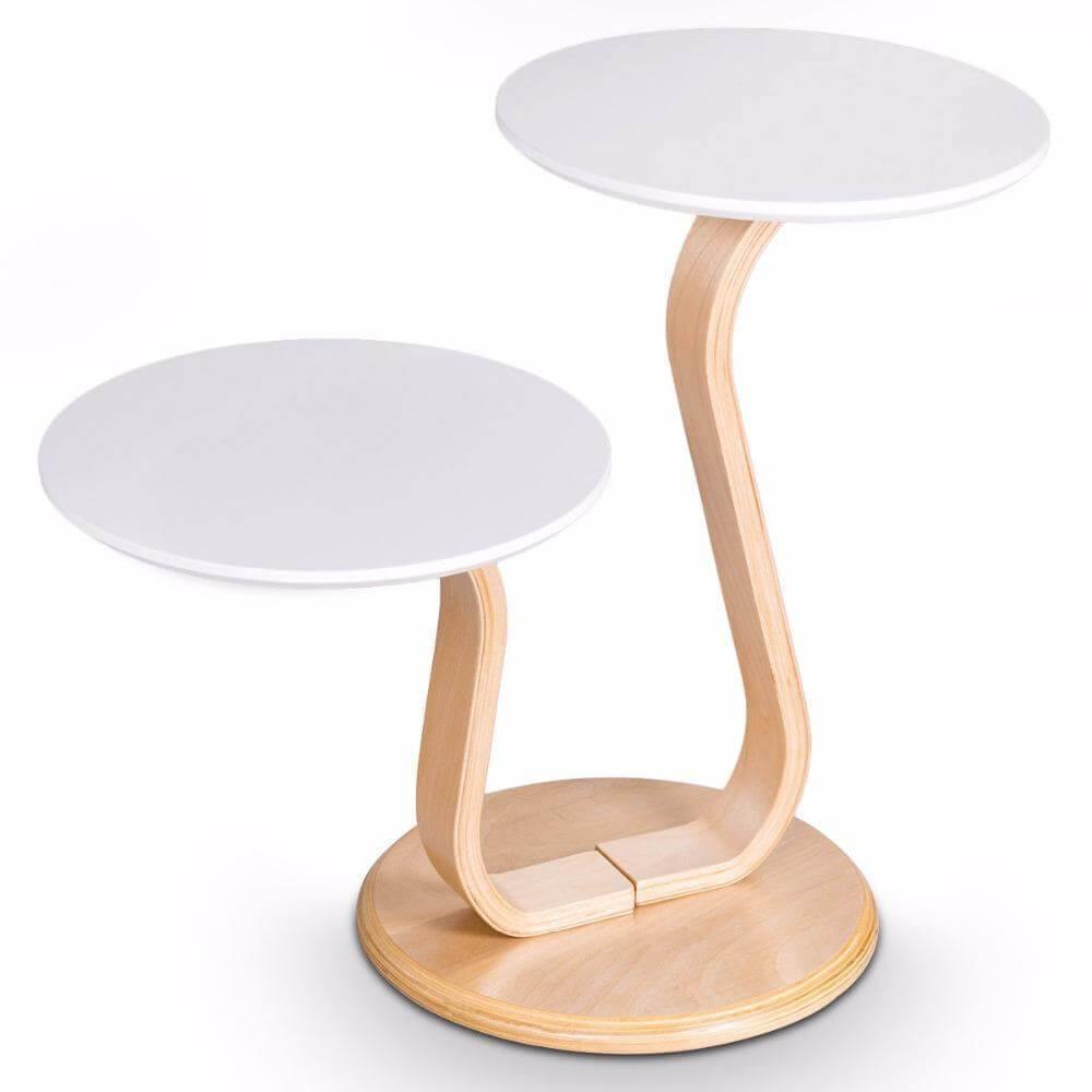 Modern Luxury Bentwood End Accent Table w/Curved Leg - MaviGadget