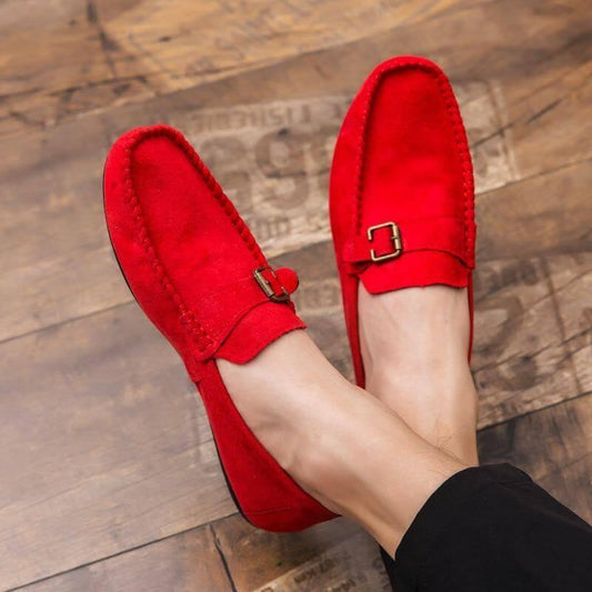 Luxury Suede Leather Slip On Driving Shoes for Men - MaviGadget
