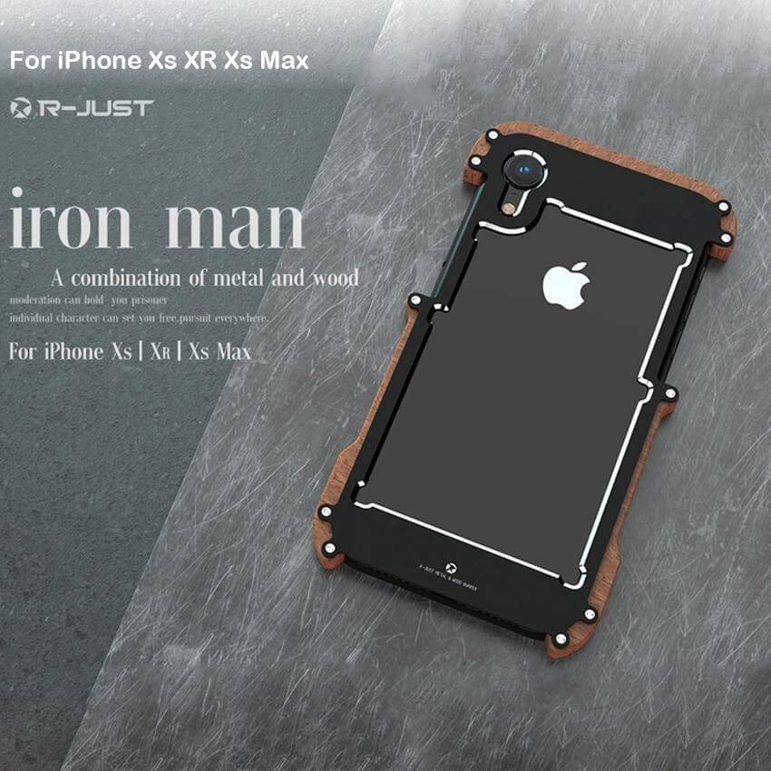 Wood Aluminum Frame Bumper iPhone Case - MaviGadget
