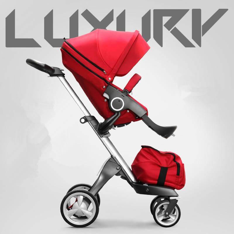 Luxury High End and High Landscape Red Baby Stroller - MaviGadget