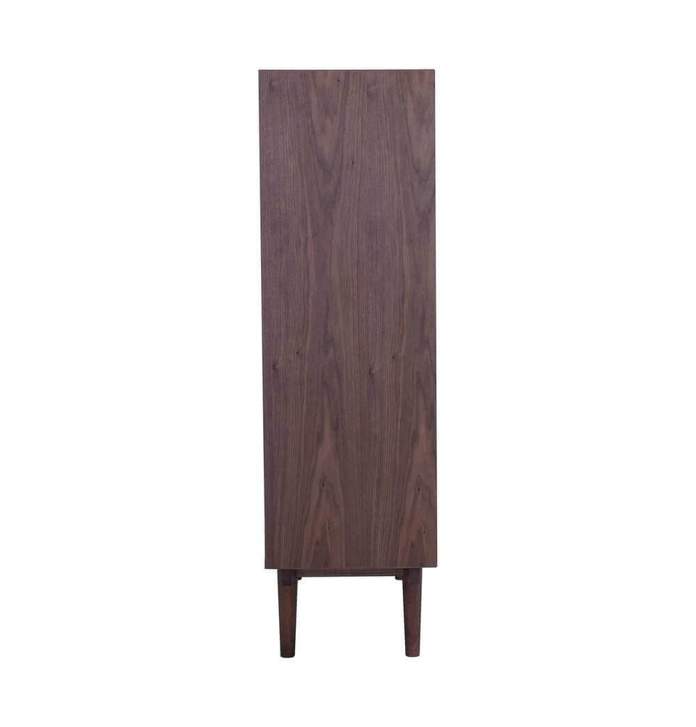 Walnut & Gunmetal Grey Tall Sideboard - - MaviGadget