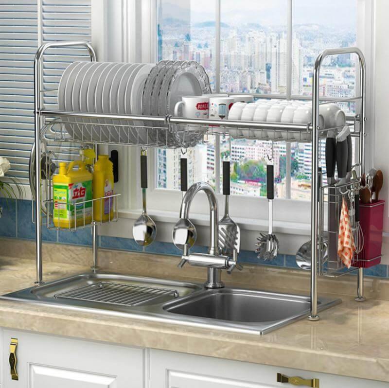 Stainless Steel Dish Rack Organizer - MaviGadget