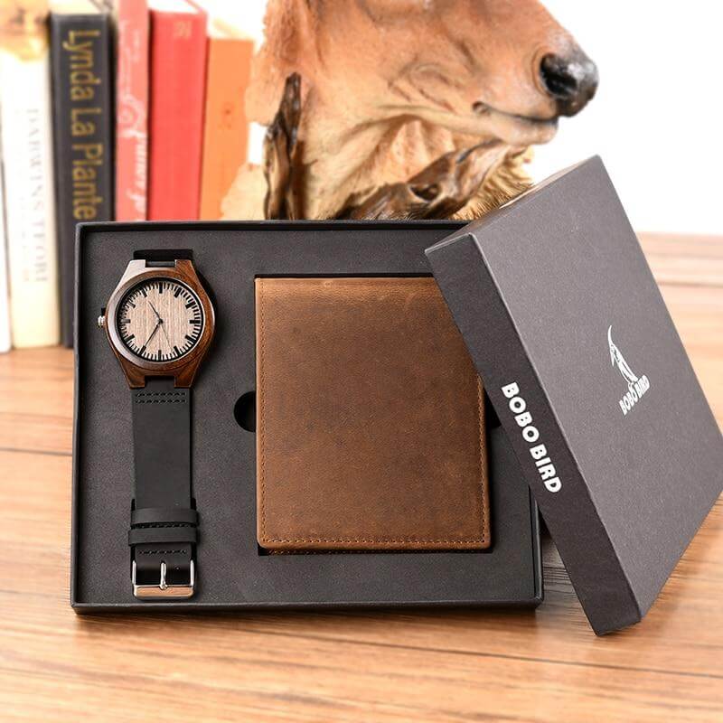 Personalized Men Watch and Wallet Gift Set - MaviGadget