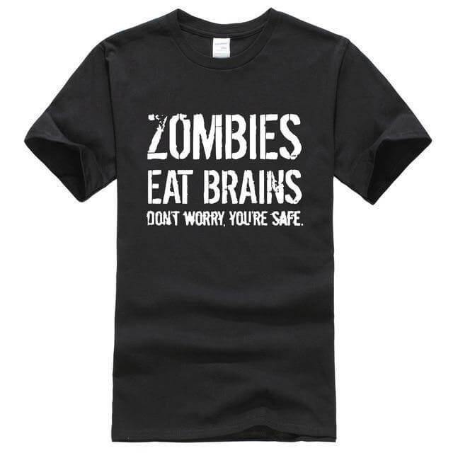 Zombies Eat Brains Funny T-shirt - MaviGadget