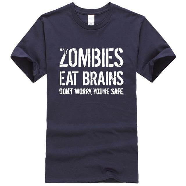 Zombies Eat Brains Funny T-shirt - MaviGadget