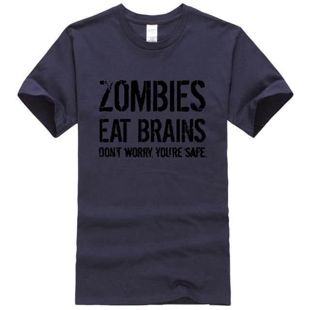 Zombies Eat Brains Funny T-shirt - MaviGadget