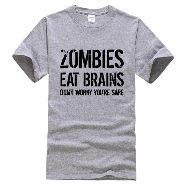 Zombies Eat Brains Funny T-shirt - MaviGadget