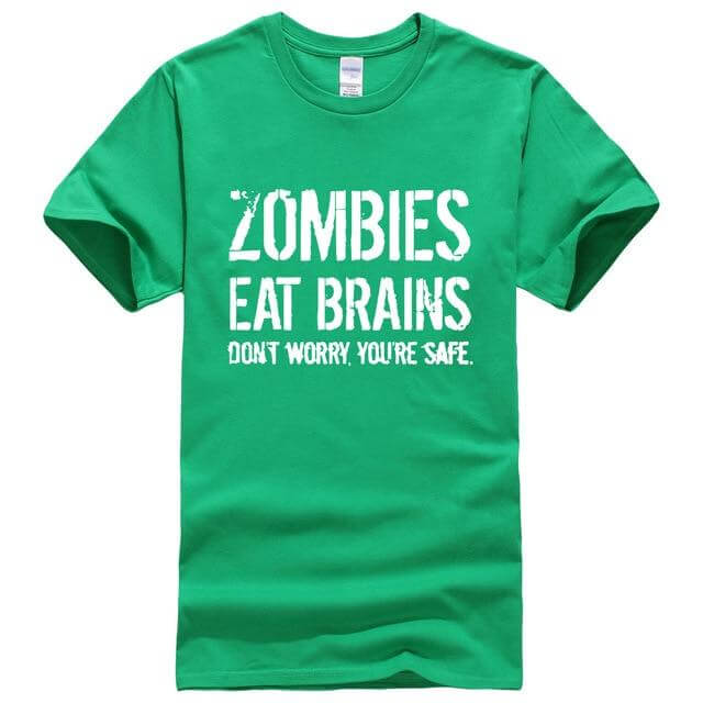 Zombies Eat Brains Funny T-shirt - MaviGadget