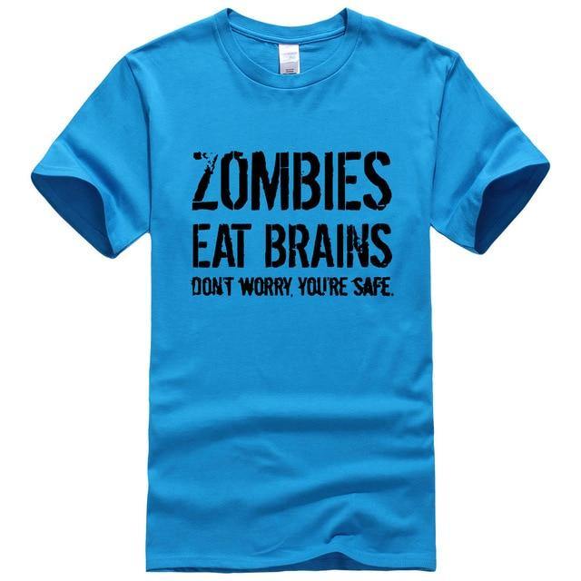 Zombies Eat Brains Funny T-shirt - MaviGadget