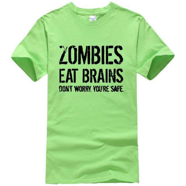 Zombies Eat Brains Funny T-shirt - MaviGadget