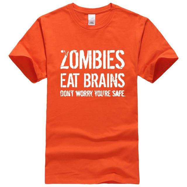 Zombies Eat Brains Funny T-shirt - MaviGadget