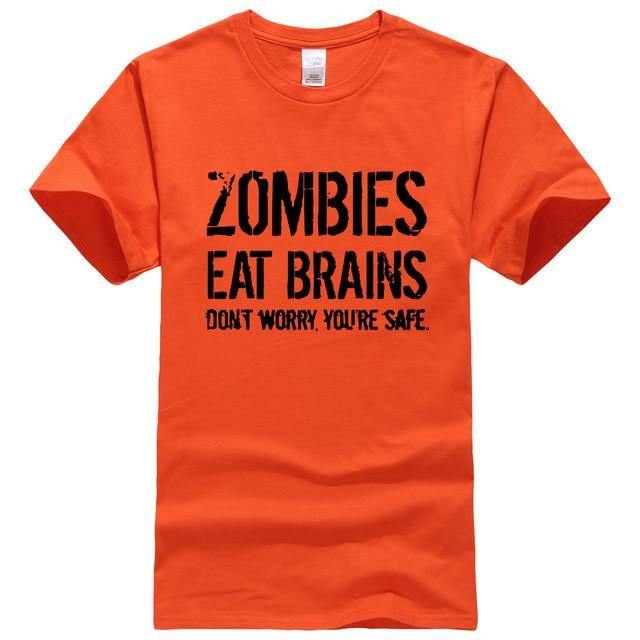 Zombies Eat Brains Funny T-shirt - MaviGadget