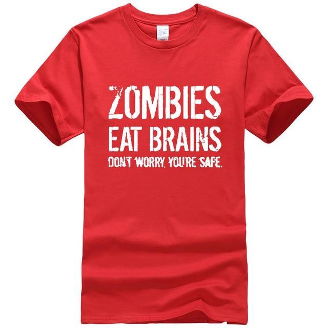 Zombies Eat Brains Funny T-shirt - MaviGadget