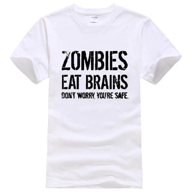 Zombies Eat Brains Funny T-shirt - MaviGadget