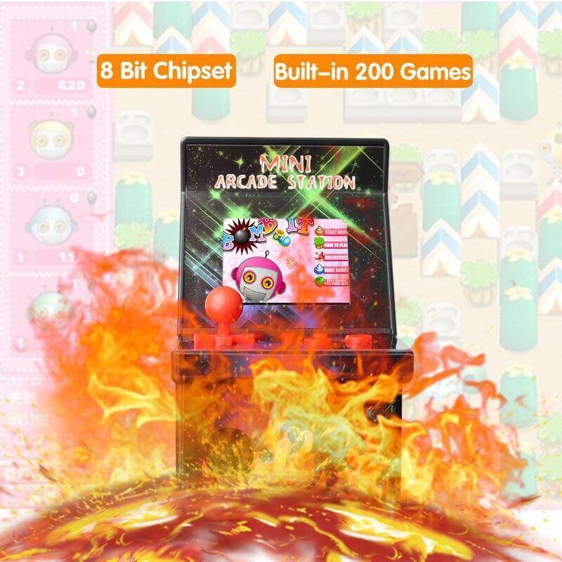 8-Bit Mini Arcade Games WITH Built-in 200 Classic Games - MaviGadget