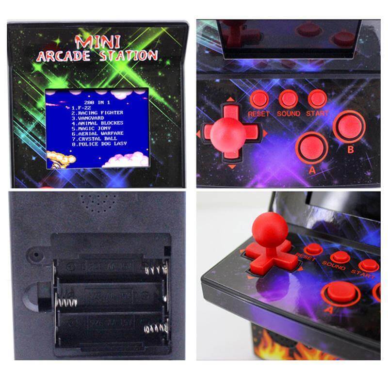 8-Bit Mini Arcade Games WITH Built-in 200 Classic Games - MaviGadget