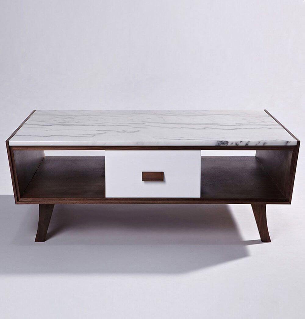 Luxury Vera Wood & Marble Coffee Table - MaviGadget