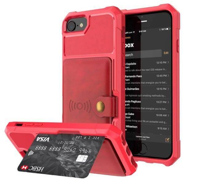 Luxury Leather Buckle Wallet Case for iPhone - MaviGadget
