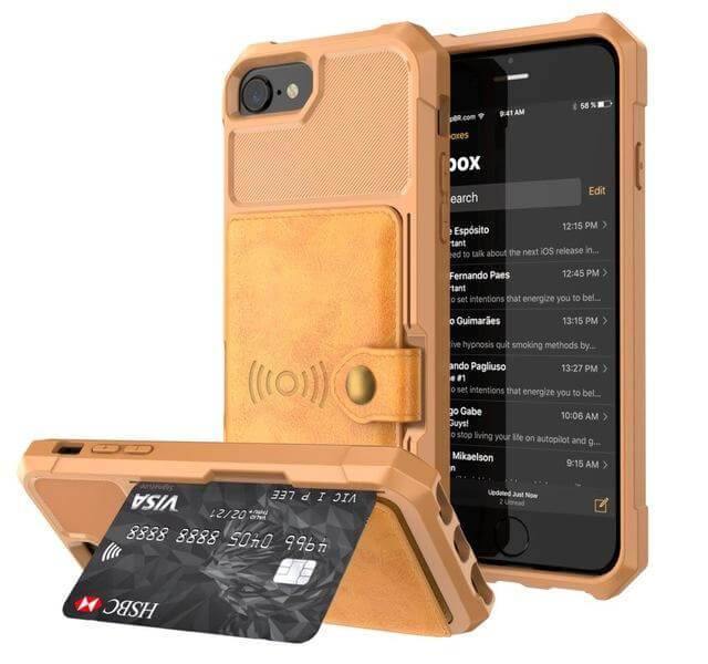 Luxury Leather Buckle Wallet Case for iPhone - MaviGadget