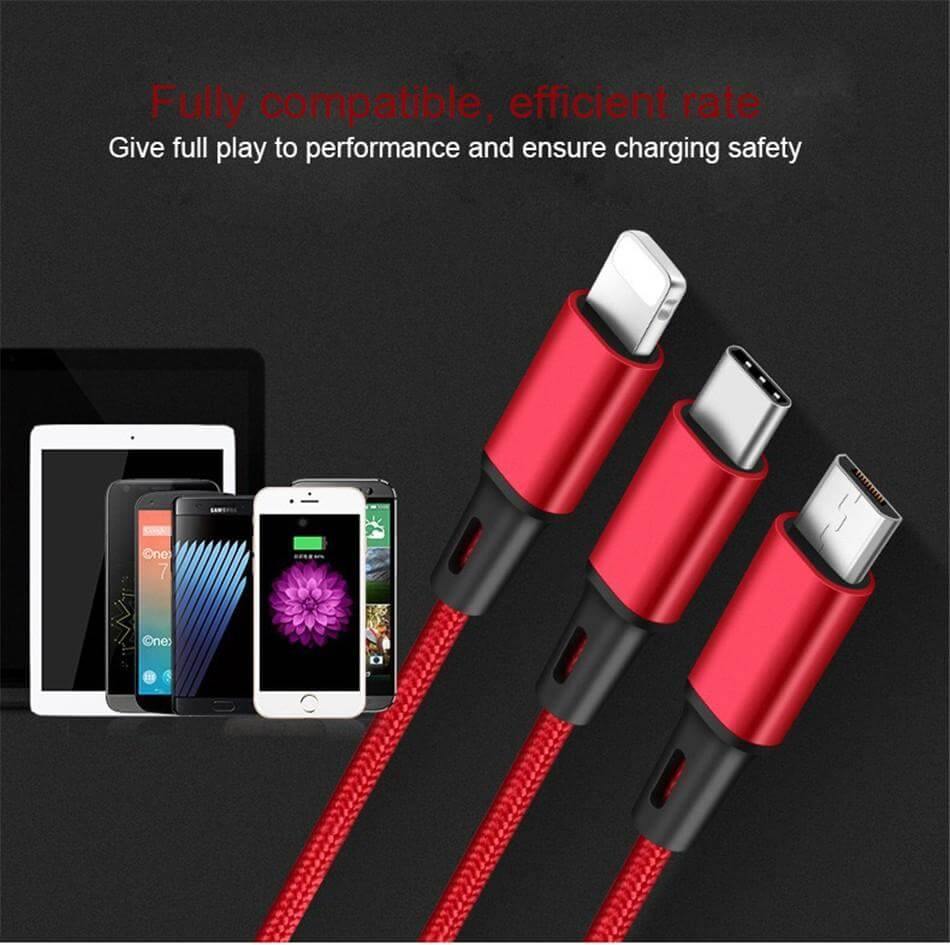 3 in 1 Phone Charger - MaviGadget