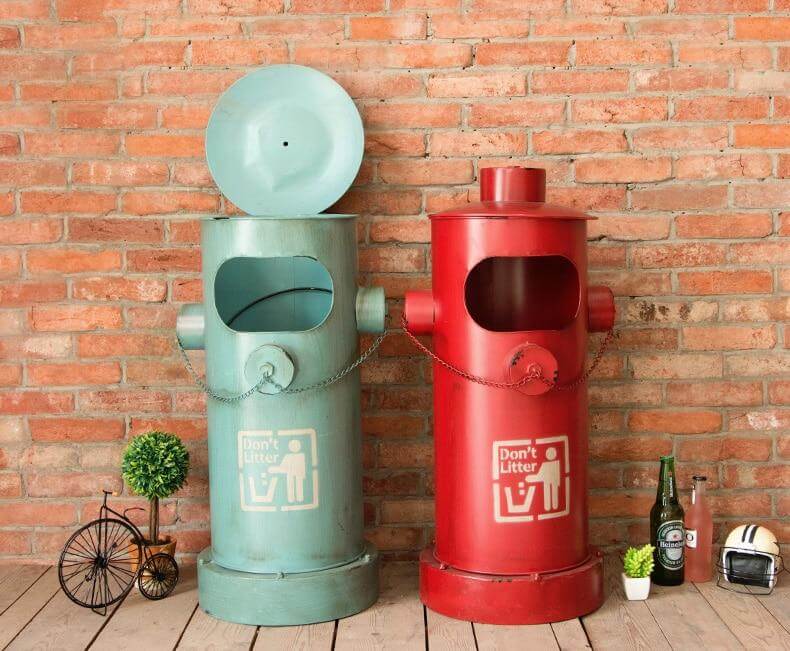 Retro Fire Hydrant Trash Can - MaviGadget