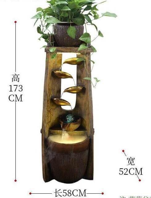 Gold Leaf Lucky Fengshui Water Fountain - MaviGadget