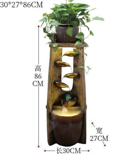 Gold Leaf Lucky Fengshui Water Fountain - MaviGadget