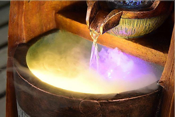Gold Leaf Lucky Fengshui Water Fountain - MaviGadget