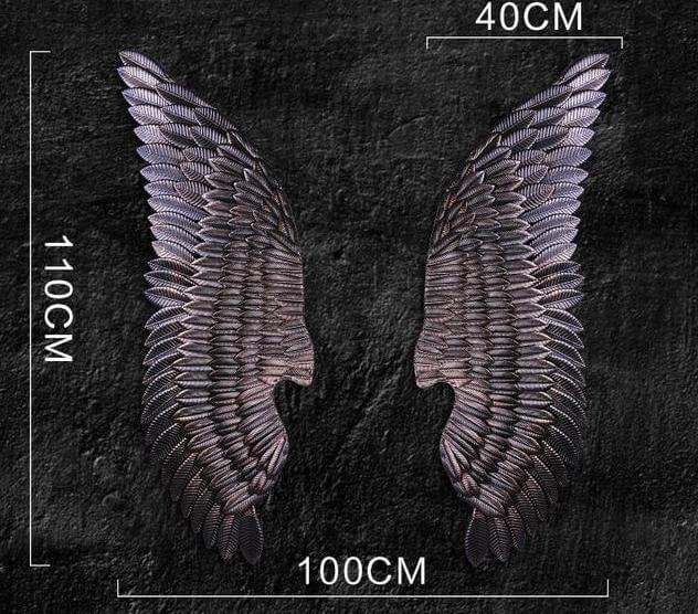 Iron Angel Wings Wall Decor - MaviGadget