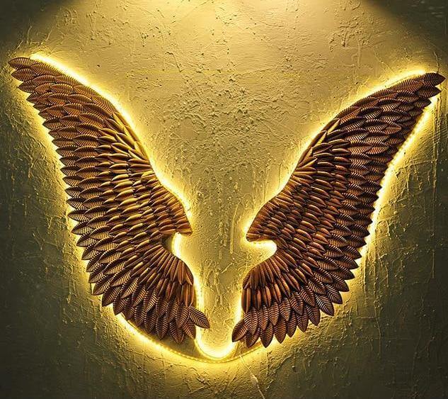 Iron Angel Wings Wall Decor - MaviGadget