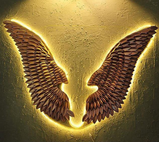 Iron Angel Wings Wall Decor - MaviGadget
