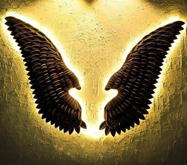 Iron Angel Wings Wall Decor - MaviGadget