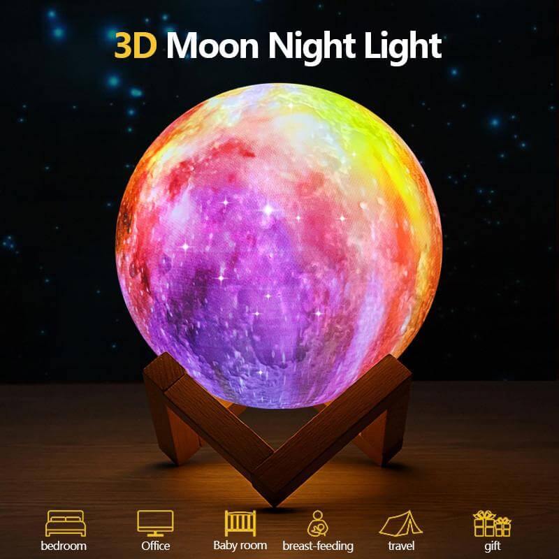 3D Moon Night Lamp - MaviGadget