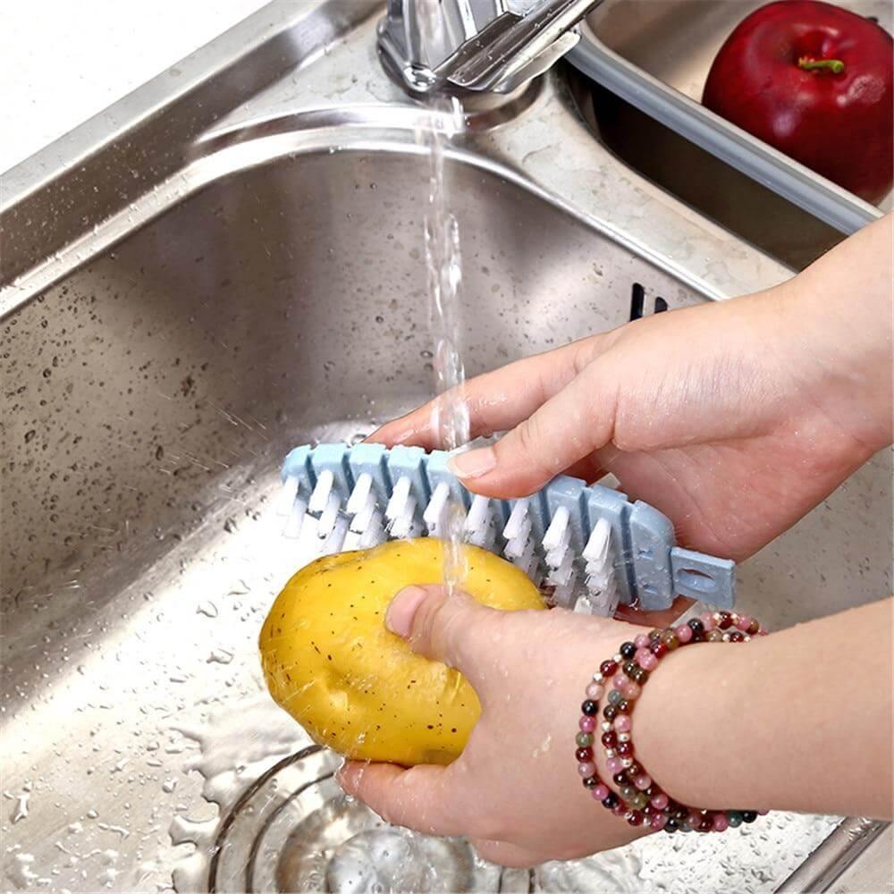 Fruit and Vegetable Washing Sponge Scrubber - MaviGadget