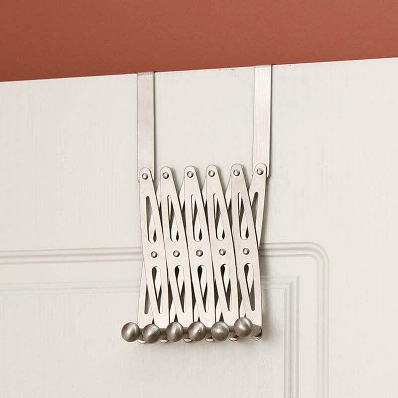 Stainless Steel 6-Hook Flexible Back Door Hanger - MaviGadget