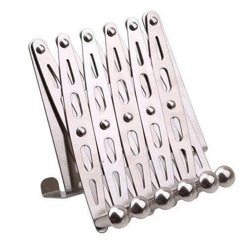 Stainless Steel 6-Hook Flexible Back Door Hanger - MaviGadget