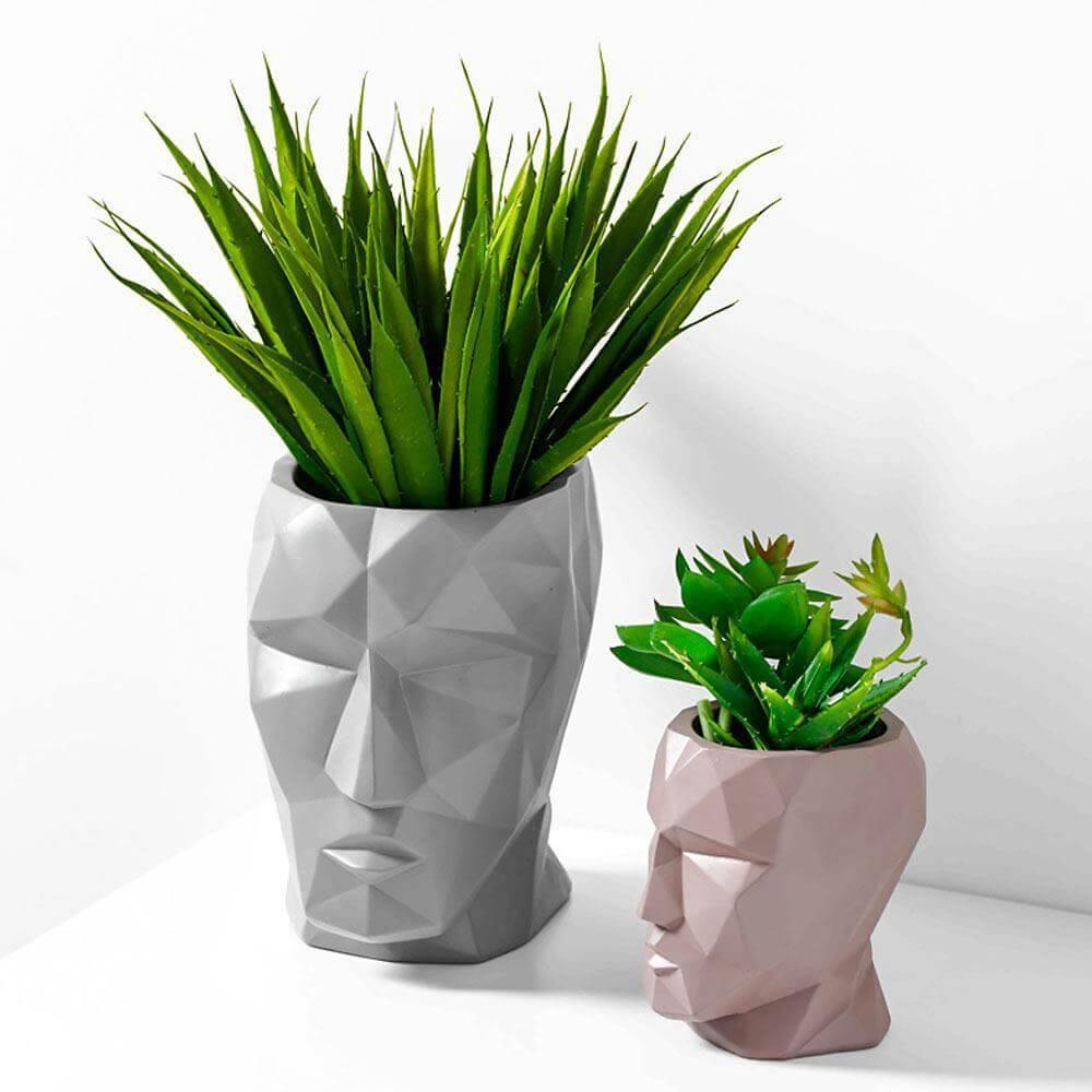 Nordic Style Modeling Geometric Lines People Face Vase Home Modern Decoration - MaviGadget