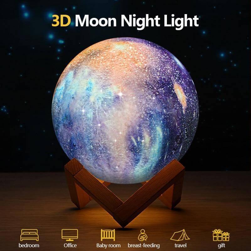 3D Moon Night Lamp - MaviGadget